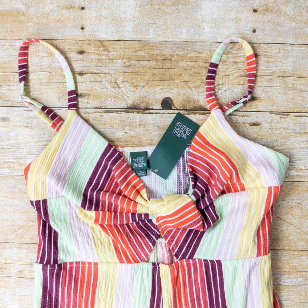 Wild Fable Romper Striped Multicolor Large - Picture 6 of 7